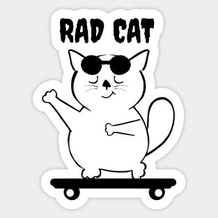 rad cat Sticker